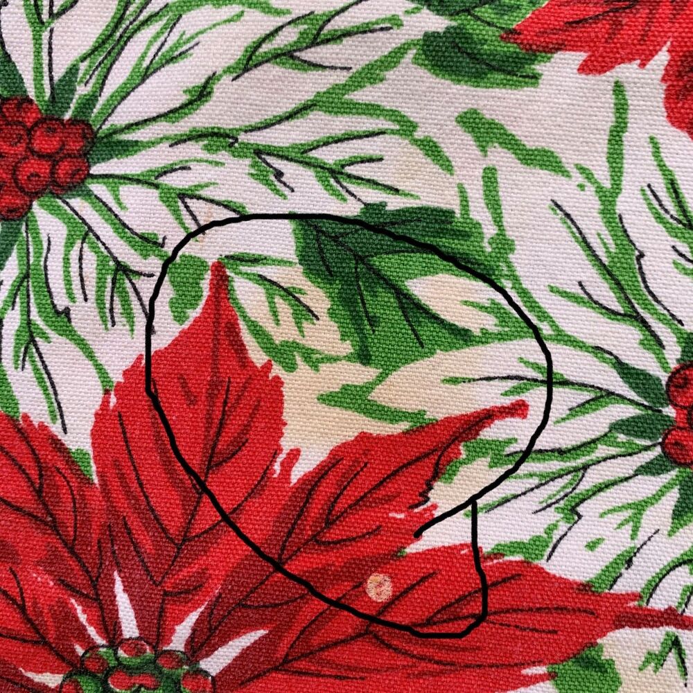 Holiday Floral Tablecloth 50x60 - Picture 6 of 6
